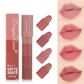 4-in-1 lipstick color changing lip balm, 4 colors, long lasting, portable, day and night fadeless lip care, cute lip makeup, high pigmentation, melts skin tone, does not shed makeup, strong adhesion,