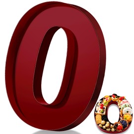 Mifoci 13.7" Cardboard Number for Charcuterie Birthday Party Anniversary Decorative Box Serving Tray Fillable Paper Mache Chocolate Cupcake Candy Graduation Christmas New Year Gifts(Wine Red,Number 0)