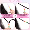 FOWSRHRG 89 PCS Silicone Hair Beads Set for Kids Girls
