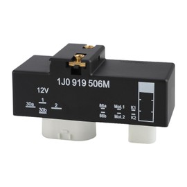 Milageto Radiator Cooling Fan Control Module Relay 2502218 Component Automotive 1J0 919 506 for Citigo for Toledo for A3 for Ibiza/ST