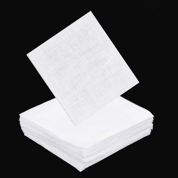 NBEADS 100 Pcs White Cotton Fabric, 4.7×4 in Quilting Cotton