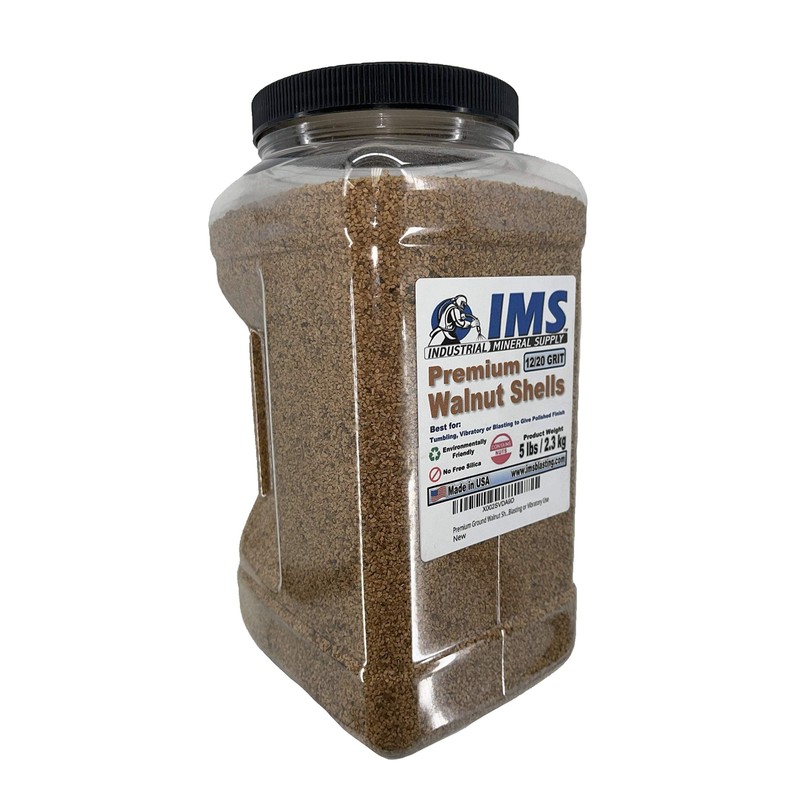 Premium Ground Walnut Shell Media Grit Size 12/20-5 lbs/2.3 kg