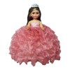 Muñeca Lacio Quinceañera Xv Mil Hojas Bva Rosa Palo