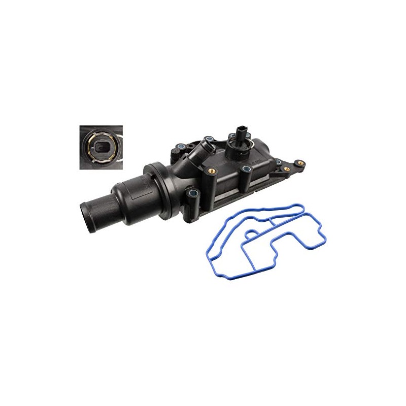 febi bilstein 108756 Thermostat with Housing, Gasket and Temperature Switch