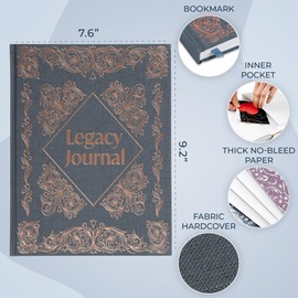 Skyline Grandparent Memory Book – Family Tree & Legacy Journal – Birthday Gifts for Nana, Grandpa & Grandma from Grandchildren (Space Blue Vintage)