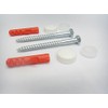 W.C. Pan Fixing Set - White Caps