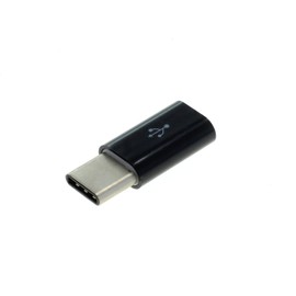 OTB Micro USB 2.0 Female to USB Type C (USB-C) Male Adapter, Black