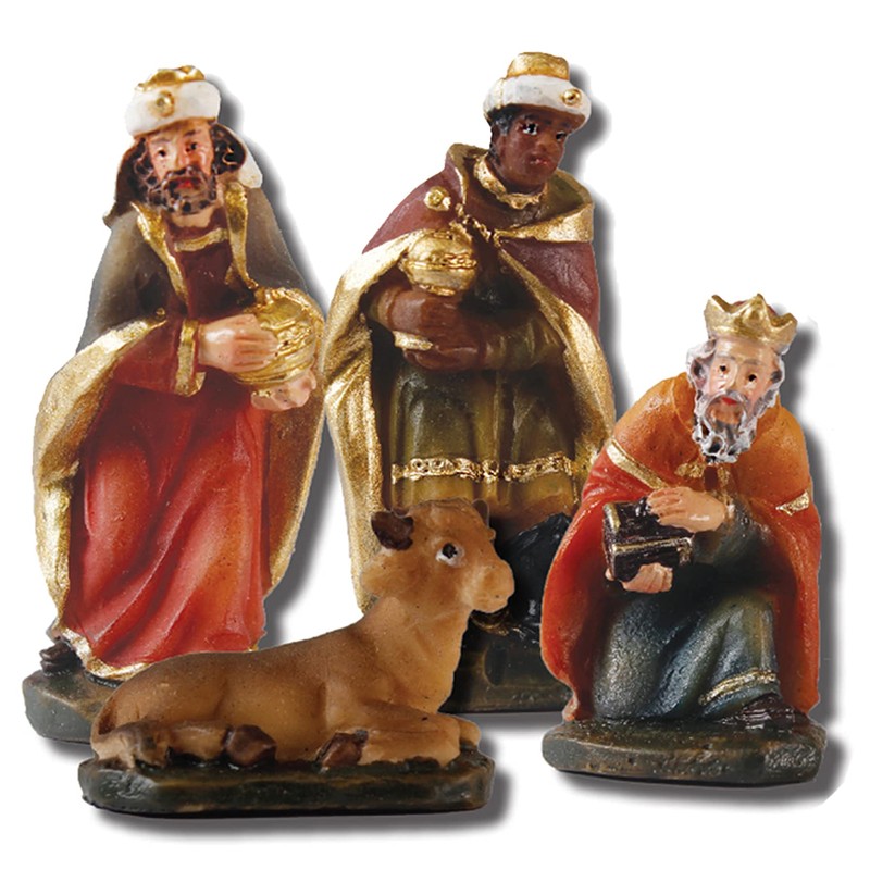 Christmas Nativity Figurine Set Traditional Scene 10 Piece Resin Set