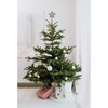 Kurt Adler Star Treetop with Ivory Pearls and Platinum Glass