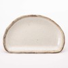 Mino Ware K51228 Shirokaratsu Half Moon Plate