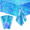PHOGARY 2 Pcs Iridescent Ocean Wave Tablecloths, Sea Ocean Tablecloth