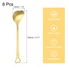 sourcing map 8Pcs Heart Shape Spoons Stainless Steel 5.7 Inch