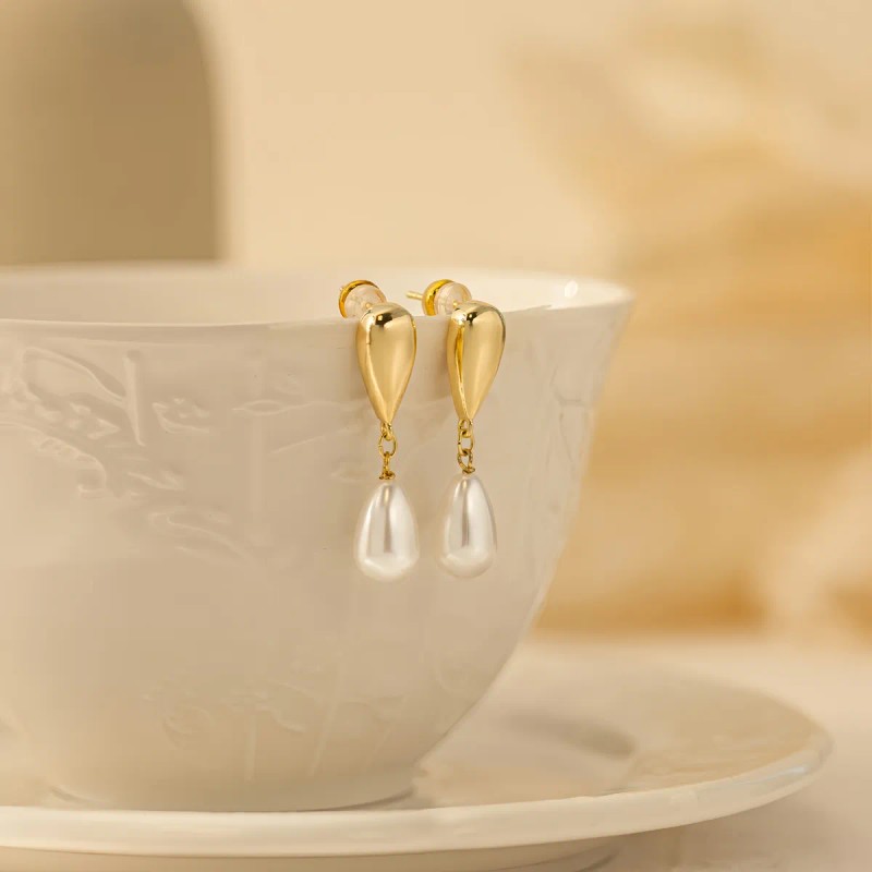 Pendientes De Perlas, Exquisito Regalo De Novia Para Mujer.