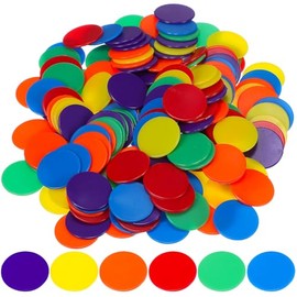 ibasenice180 Fichas De Bingo AcríLicas En 6 Colores - Marcadores para Juegos De Mesa Y Actividades didáCticas De Contar Y Clasificar