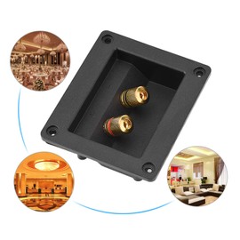 Speaker Terminal Box,Speakers Terminal Box,sub Box terminals,Acoustic Components for HiFi Speaker 2 Copper Binding Post Terminal Cable Connector Box Shell for Home, Hotel, or The Other Places