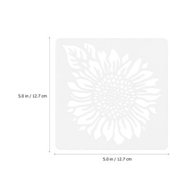 EXCEART 36 Sheets Flower Stencils for Painting on Wood, Sunflower Butterflies Bird Leaf Stencils Templates for Painting, Reusable Plastic Stencils for Painting(5 x 5 Inch)