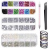 HASTHIP® Kit de Arte de Uñas con Diamantes Imitación Multicolor,Herramientas