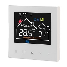 Luocute Smart Thermostat, Touchscreen Programmable LCD Color Display Energy Saving Temperature Controller, Suitable (Without WiFi)