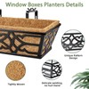cheehigo 4 Pack 30 Inch Window Boxes Planters with Coco