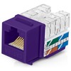 Everest Media Solutions 90° Angled CAT6A Keystone Jack in Purple
