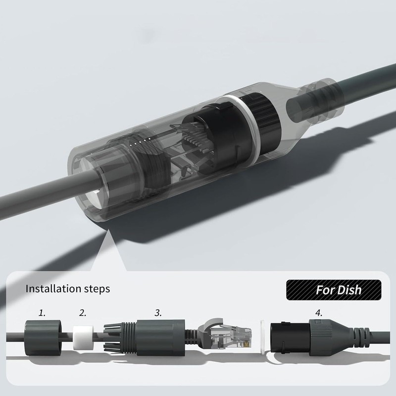 Cable SPX to RJ45 Adapter for Gen 3, Rectangular Satellite