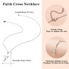 COTATI Faith Cross Necklace Jewelry for Women Silver Jesus Christian