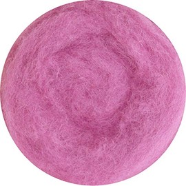 100% Wool for Felting or Spinning Carded Roving Wool for Both Dry and Wet Felting - Pink Purple Orchid, 100 g