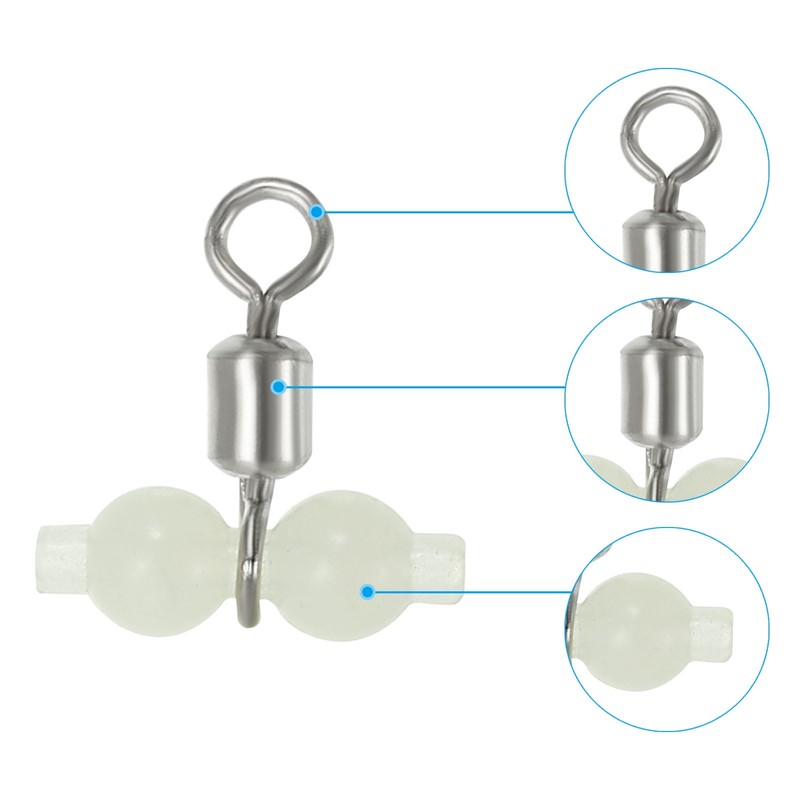 PATIKIL 20 Pack 3-Way Swivel Cross Line T-Turn Rolling Terminal