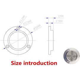 Umei 50 x 11.5mm Scale and Hole Aluminum Alloy Round Spirit Level High Precision Spirit Level Gauge White Water (No Magnet)