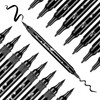 Arrtx Black Acrylic Paint Pens - 8 Pack Brush Tip