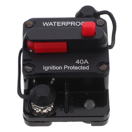 iplusmile 40 Amp Circuit Breaker Manual Reset Inline Fuse Inverter Waterproof 12V- 48V DC Fuse Holder for Motor Car Marine Trolling Boat Manual Power