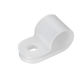 sourcing map 50 pcs. Cable Clamp Nylon R-type Organizer Cable Holder White 8.4 mm