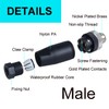 DIANQI Male & Female Socket M12 Panel Aviation Wire Connector