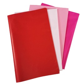 Valentines Day Tissue Paper 20 Sheets for Wrapping, Large Sheets of Pale Pink, Bright Pink, Red & White Tissue Wrapping Paper for Valentines Gifts of Love, Valentines Crafts Projects, 70cm x 50cm