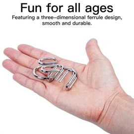 Xrten Set Of 36 Brain Teaser Puzzles,Metal Iq Test Mind Game Steel Puzzle Games,Metal Wire Puzzles For Adults, For Kids,Difficulty Mind Puzzle Lock,Magic Trick Toy