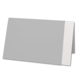 10 x Card Set DIN B6-12 x 17 cm - 120 x 170 mm - Folding Cards with Letter Envelopes and Insert Sheets - Ribbed Structure Surface - Silver-Grey Light Grey - Vintage Invitation Cards