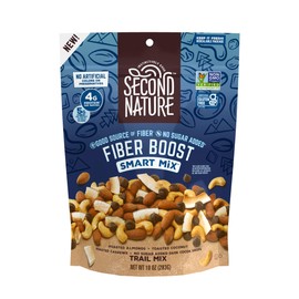 Second Nature Snacks Fiber Boost Smart Mix - 10oz Pouch (Pack of 6)