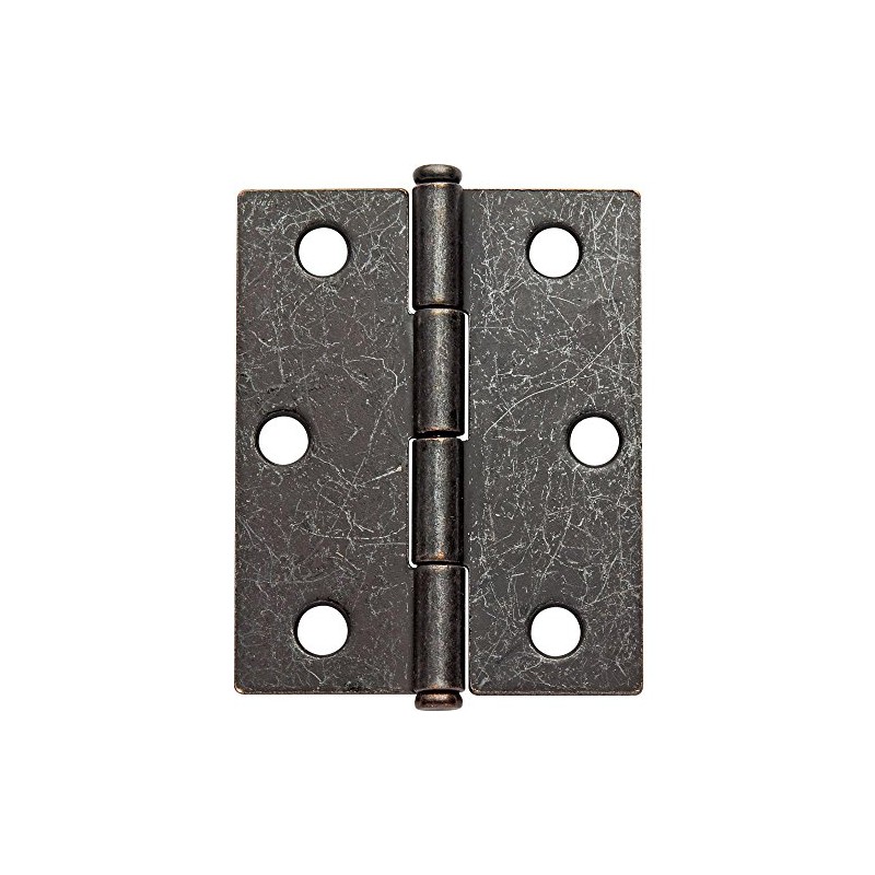 Flat Tipped Butt Hinge w/Removable Pin, 2" x 2-1/2", White