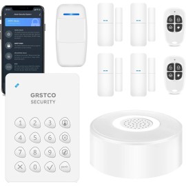 AGSHome 9 PCS Home Alarm System Kit Door Window Sensors WiFi System for Kids - A-5pack