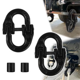 VIAGL 2 Pcs 1/2 inch Tow Hitch Safety Chain Hammerlock Connector Link Grade 80 Coupling Link