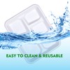 Ryan's Classy Plastic 5 Compartment Plates Disposable, 125 Pack Heavy-Duty