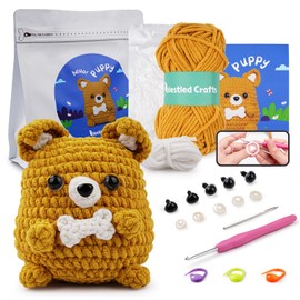 Outbit Crochet Set for Beginners, Complete Crochet Set with Step-by-Step Video Tutorials, Ideal DIY Gift for Adults and Craft Lovers (Puppy)