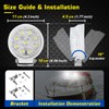 WFPOWER Boat Light 2 Pack, LED Marine Spotlights Waterproof, Deck