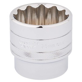 Draper 33594 1/2" Square Drive 12 Point Socket, 36mm Size , Blue