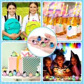 Ecation 100 Pcs Luminous Mini Duck Keychains Glow in the Dark Resin Duck Keychains Duck Party Favors Tiny Fluorescent 3D Duck Keychains Bulk Small Ducky Pendant Accessories for Birthday (Cute)