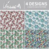 Vnaaem 3D Christmas Wrapping Paper Silver Snowflake and Candy Cane