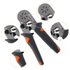 Ferrule Crimping Tool Kit, QCCAN AWG23-7(0.25-10mm²) Self-adjustable Ratchet Wire Crimping