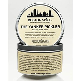Boston Spice The Yankee Pickler Handmade Pickling Seasoning Blend Make GREAT Corned Beef Cabbage Brisket New England Boiled Dinner Pickled Vegetables 1 Cup Tin 4.3oz/124g