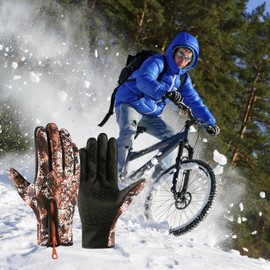 Winter Cycling Mittens | 1 Pair Warm Mittens Touch Control Mitts for Cycling | Sport Wear Women Men Anti-Slip Mittens Indoor Outdoor for Mountaineering