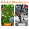 SISIUPASSIE 26FT Reach Fruit Picker, Apple Picker Pole with Basket